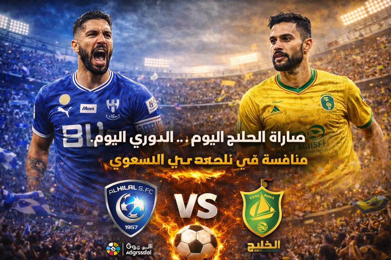 موعد مباراة الهلال والخليج في الدوري السعودي، القنوات الناقلة، والتحليل الفني للجولة 11