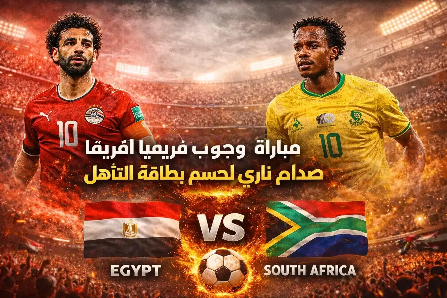 مباراة منتخب مصر وجنوب أفريقيا في كأس الأمم الأفريقية: الموعد، القنوات الناقلة، التشكيلة المتوقعة والترتيب